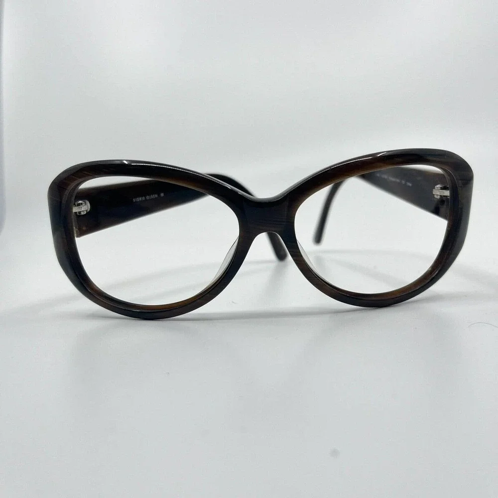 Sigrid Olsen Women's Eyeglasses Frame Mahogany Horn 57-15-130 H6830
